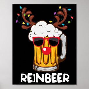 Póster Navidades de cerveza de reno de Reinbeer beben Xm