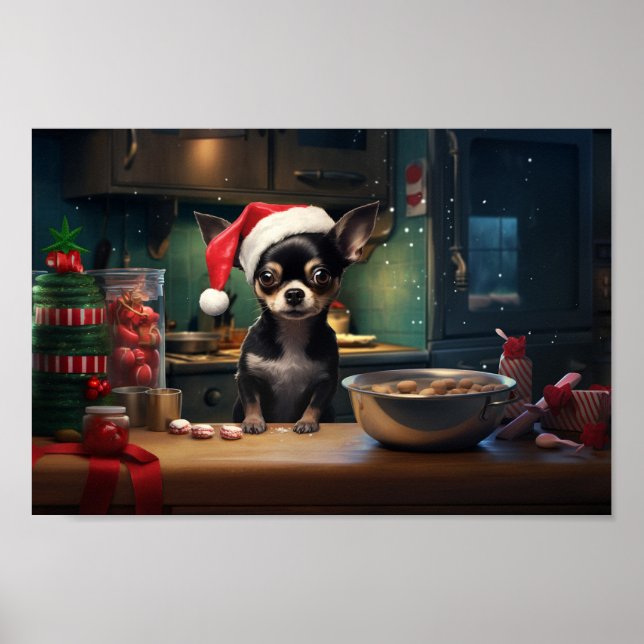 Póster Navidades de Chihuahua en vacaciones (Frente)