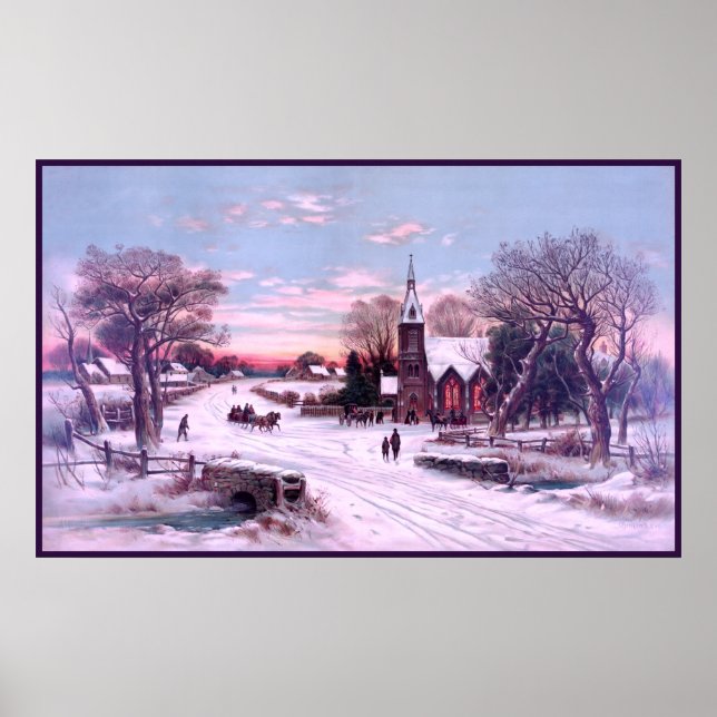Póster Navidades de Church Services Eve Morning (Frente)