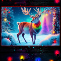 Navidades de ciervos rudolph nieve colorida del bo