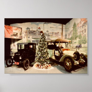 Póster Navidades de coches de época