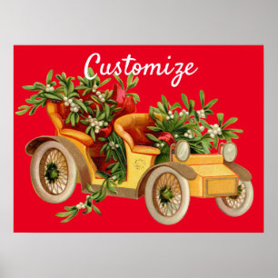 Póster Navidades de coches de época Mistletoe Thunder_Cov