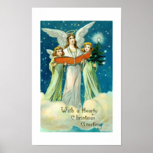 Póster Navidades de corazón saludando