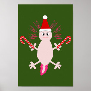 Póster Navidades de Cute Axolotl