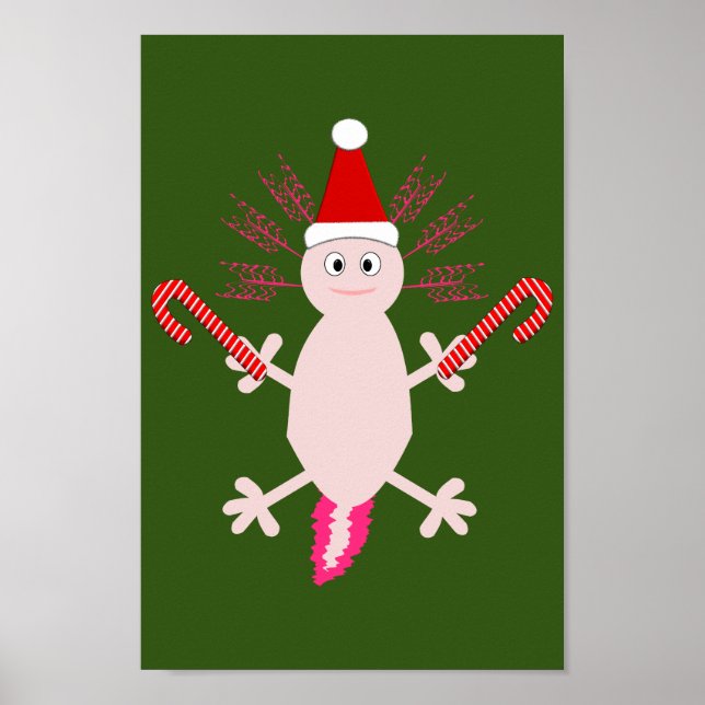 Póster Navidades de Cute Axolotl (Frente)