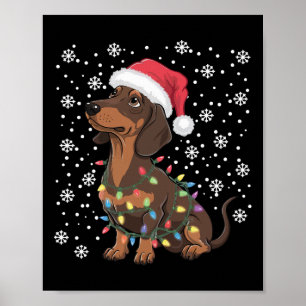 Póster Navidades de Dachshund