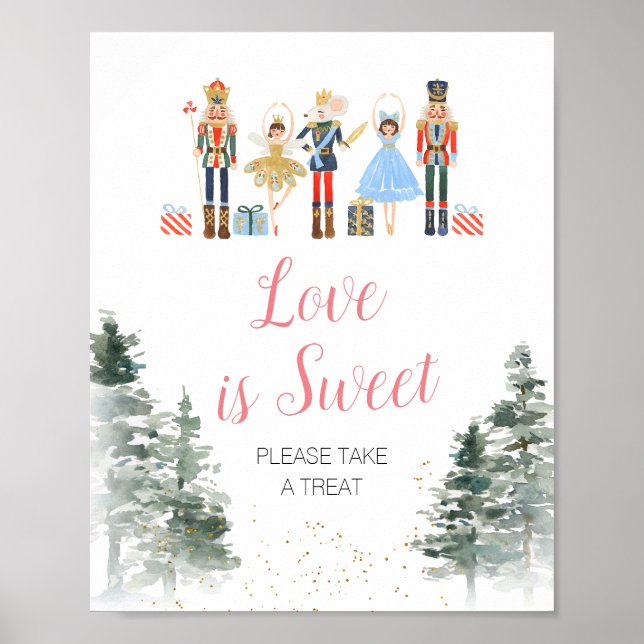 Póster Navidades de desnucleadores Bridal Shower Love is  (Frente)
