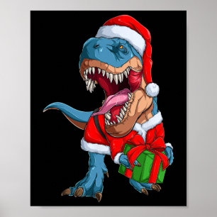 Póster Navidades de Dinosaurios de Xmas Gráfica Dino T Re