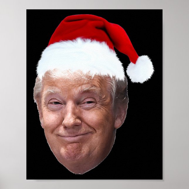 Póster Navidades de Donald Trump curioso regalo de Santa  (Frente)