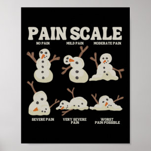 Póster Navidades de enfermeras de snowman en escala de do