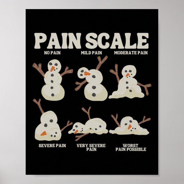 Póster Navidades de enfermeras de snowman en escala de do (Frente)