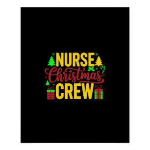 Póster Navidades de enfermería Crew Digital Art Design