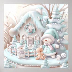 Póster Navidades de ensueño Poster de la casa Gingerbread