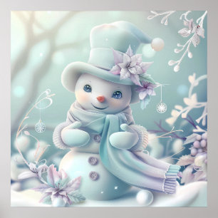 Póster Navidades de ensueño Poster Snowman