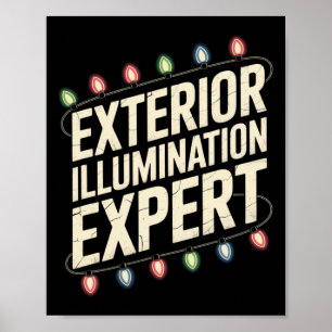 Póster Navidades de expertos en iluminación exterior Temp