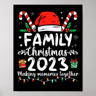 Póster navidades de familia 2023 haciendo juego de escuad