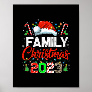 Póster navidades de familia 2023 haciendo juego de escuad