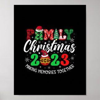 Póster navidades de familia 2023 haciendo juego de escuad