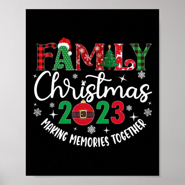 Póster Navidades de familia haciendo recuerdos juntos 202 (Frente)