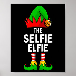 Póster Navidades de familia Selfie Elfie Elf