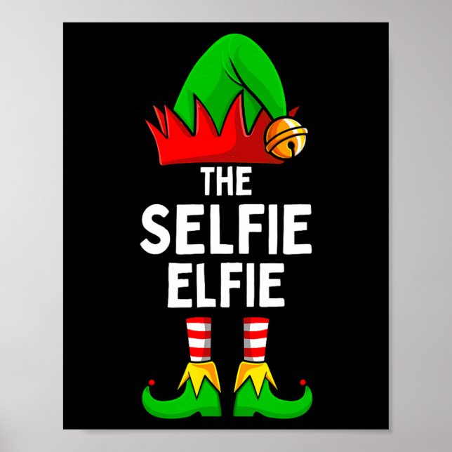 Póster Navidades de familia Selfie Elfie Elf (Frente)