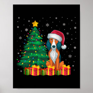 Póster Navidades de Foxhound Santa Hat estadounidenses il