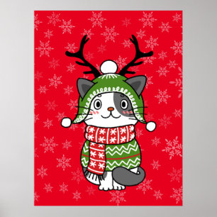 Póster Navidades de gatos ricas repartiendo estufas en Ga