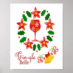 Póster Navidades de Gin-gle Bells