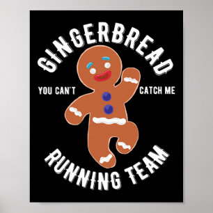 Póster Navidades de Gingerbread Running Team Fun Gingerbr