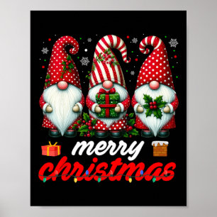 Póster Navidades De Gnomes De Gnome De Familia Ligera Xma
