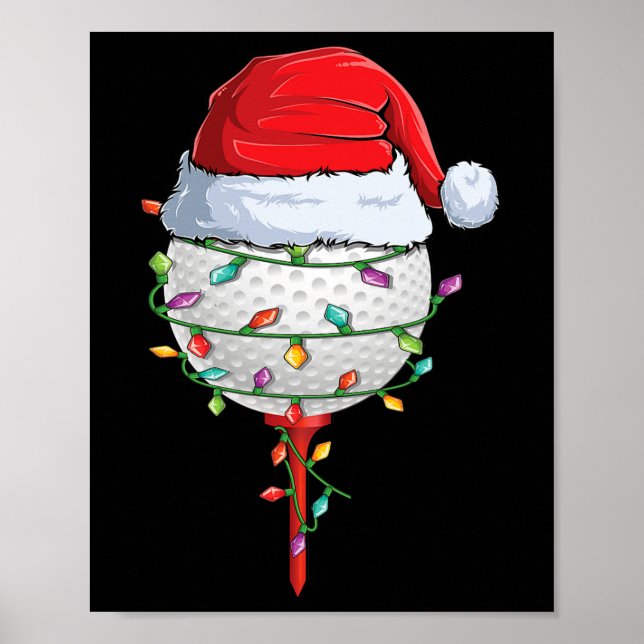 Póster Navidades de golf Pajama Fun Holiday Golf Ball San (Frente)