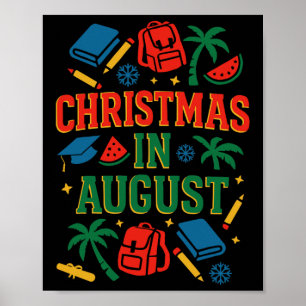 Póster Navidades De Graduación De Palm Tree De Ck To Scho