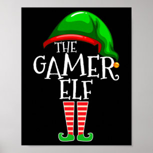 Póster Navidades de grupo de coincidencia de familia Elf