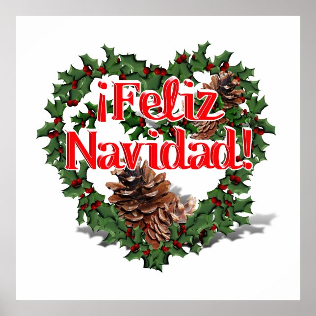 Póster Navidades de guerra de corazón (Feliz Navidad) (Frente)