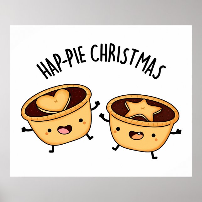 Póster Navidades de Hap-Pie Navidades divertidos Pie Pun (Frente)