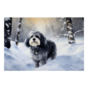 Póster Navidades de Havanese Let It Snow