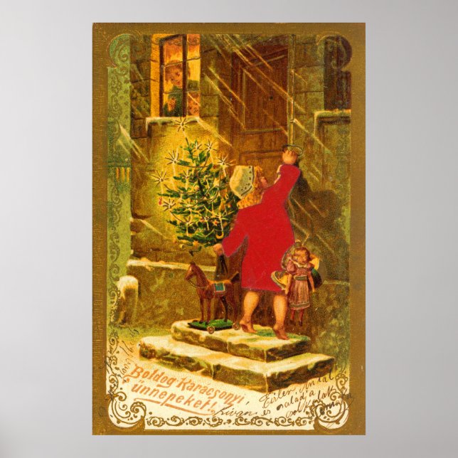 Póster Navidades de Hungría de 1896 (Frente)