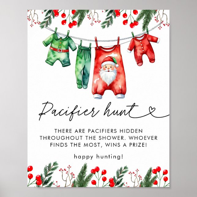 Póster Navidades de invierno Caza Pacificadora Santa Baby (Frente)