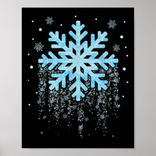 Póster Navidades de invierno con traje de copo de nieve c