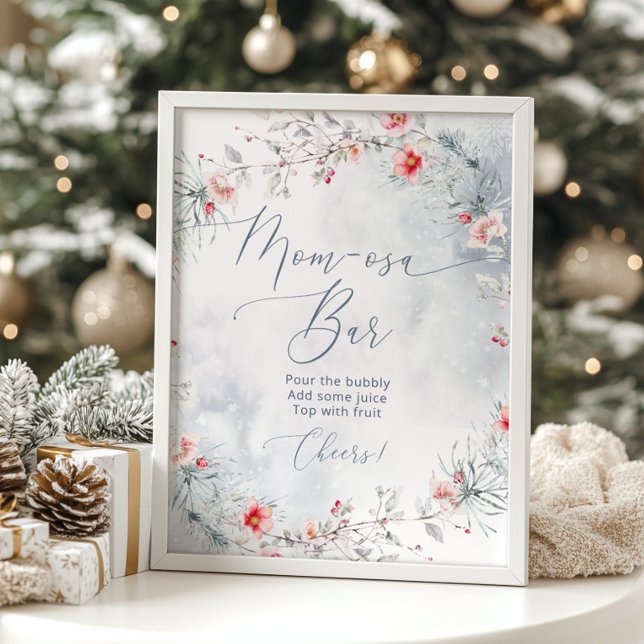Póster Navidades de invierno ducha de bebé bar mamá-osa (Subido por el creador)