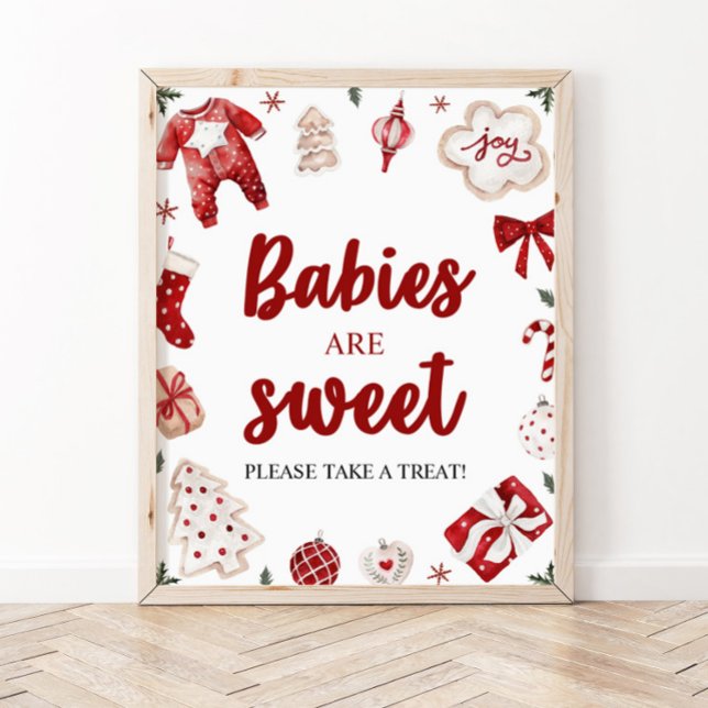 Póster Navidades de invierno Los bebés son un dulce Rótul (Subido por el creador)