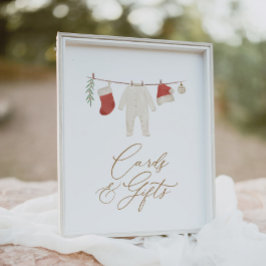 Póster Navidades de invierno Tarjetas Baby Shower y regal