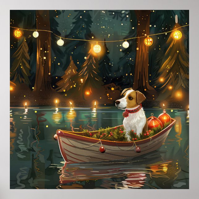 Póster Navidades de Jack Russell (Frente)