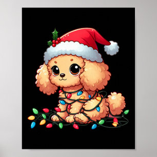 Póster Navidades de juguetes alumbran a perros divertidos