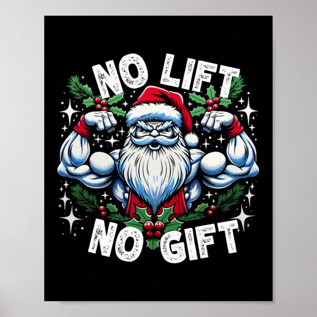 Póster Navidades de la construcción de bodybuilding de Sa (Frente)