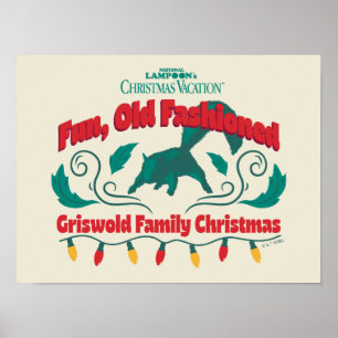 Póster Navidades de la familia Griswold, divertida y viej
