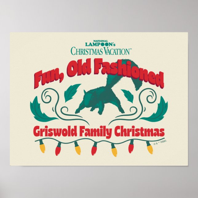Póster Navidades de la familia Griswold, divertida y viej (Frente)