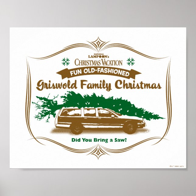 Póster Navidades de la familia Griswold divertidos y anti (Frente)