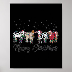 Póster Navidades de la granja de vacaciones Mooey Navidad
