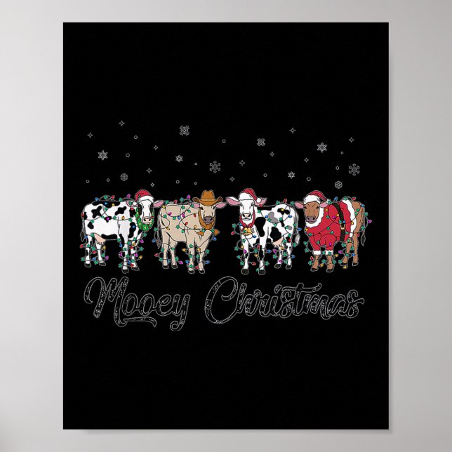 Póster Navidades de la granja de vacaciones Mooey Navidad (Frente)